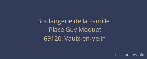 Boulangerie de la Famille