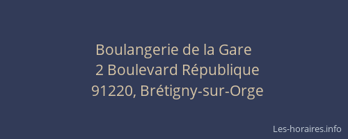 Boulangerie de la Gare