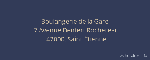 Boulangerie de la Gare