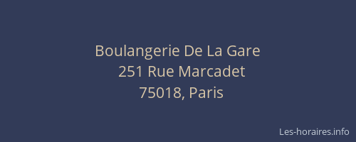 Boulangerie De La Gare