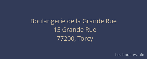 Boulangerie de la Grande Rue