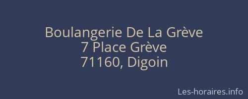 Boulangerie De La Grève