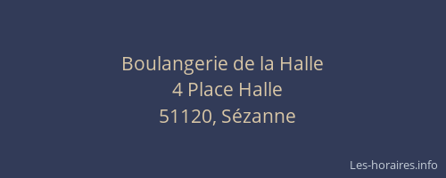 Boulangerie de la Halle
