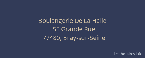 Boulangerie De La Halle