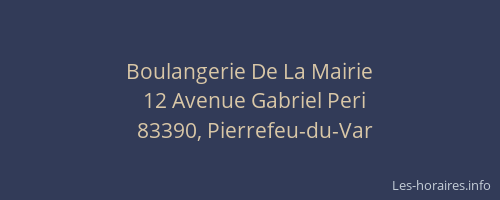 Boulangerie De La Mairie