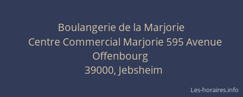 Boulangerie de la Marjorie