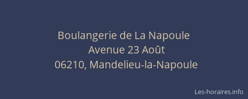 Boulangerie de La Napoule
