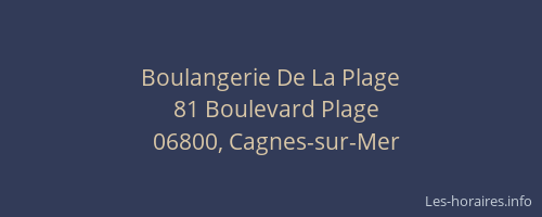 Boulangerie De La Plage