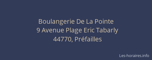Boulangerie De La Pointe