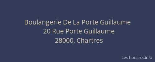 Boulangerie De La Porte Guillaume