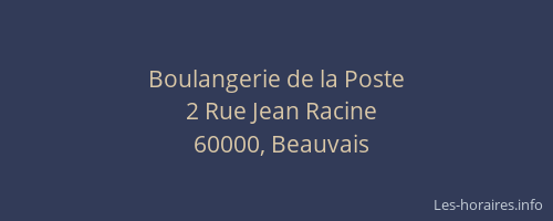Boulangerie de la Poste