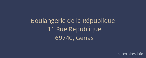 Boulangerie de la République