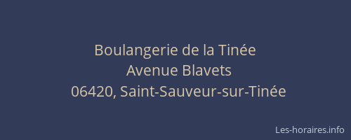 Boulangerie de la Tinée