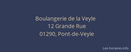 Boulangerie de la Veyle