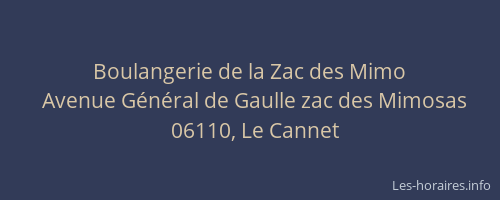 Boulangerie de la Zac des Mimo