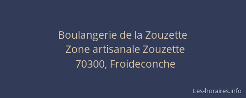 Boulangerie de la Zouzette