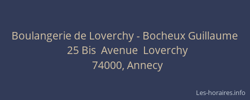 Boulangerie de Loverchy - Bocheux Guillaume