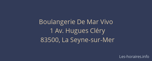 Boulangerie De Mar Vivo