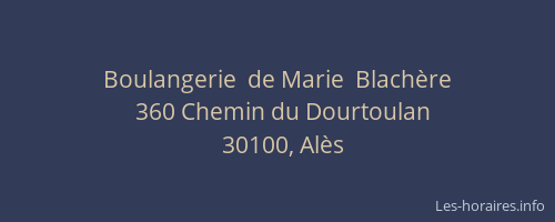 Boulangerie  de Marie  Blach&egrave;re
