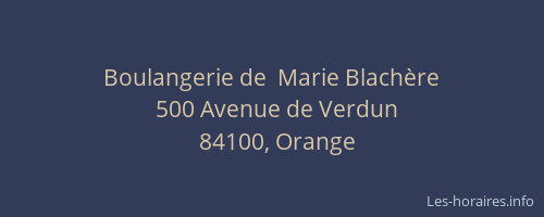 Boulangerie de  Marie Blachère