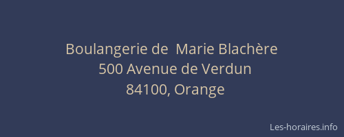 Boulangerie de  Marie Blach&egrave;re