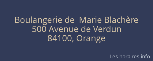 Boulangerie de  Marie Blachère