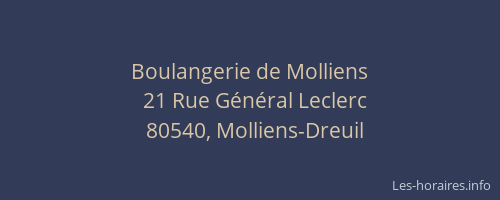 Boulangerie de Molliens