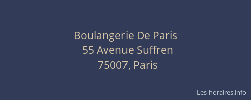 Boulangerie De Paris