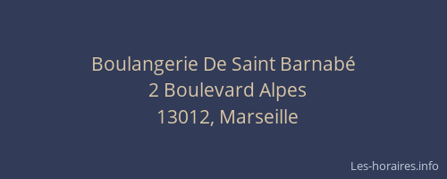 Boulangerie De Saint Barnabé