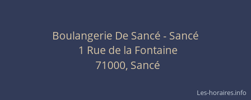 Boulangerie De Sancé - Sancé