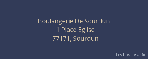 Boulangerie De Sourdun
