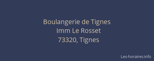 Boulangerie de Tignes