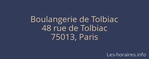 Boulangerie de Tolbiac