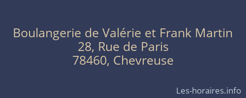 Boulangerie de Valérie et Frank Martin