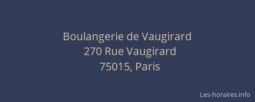 Boulangerie de Vaugirard