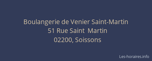 Boulangerie de Venier Saint-Martin