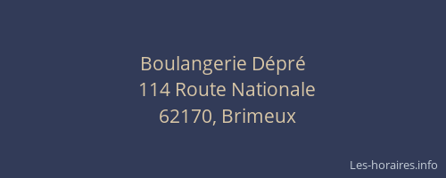 Boulangerie D&eacute;pr&eacute;
