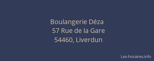 Boulangerie D&eacute;za