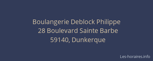Boulangerie Deblock Philippe
