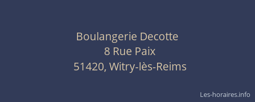 Boulangerie Decotte