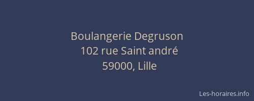 Boulangerie Degruson