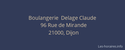 Boulangerie  Delage Claude
