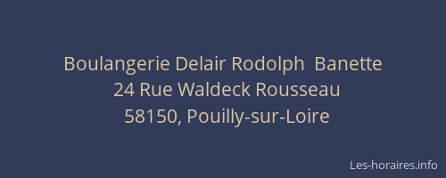 Boulangerie Delair Rodolph  Banette