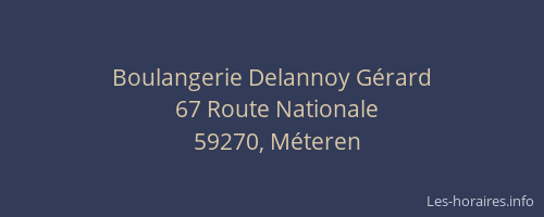 Boulangerie Delannoy Gérard