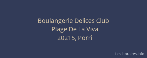 Boulangerie Delices Club