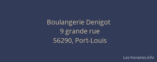 Boulangerie Denigot
