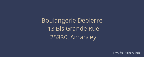 Boulangerie Depierre