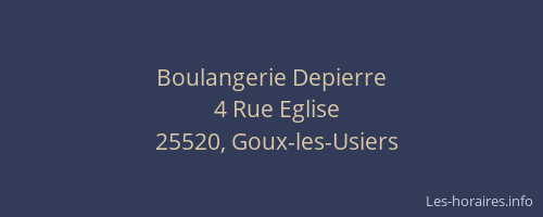 Boulangerie Depierre