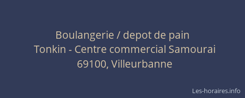 Boulangerie / depot de pain