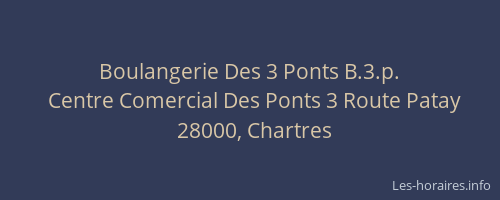 Boulangerie Des 3 Ponts B.3.p.